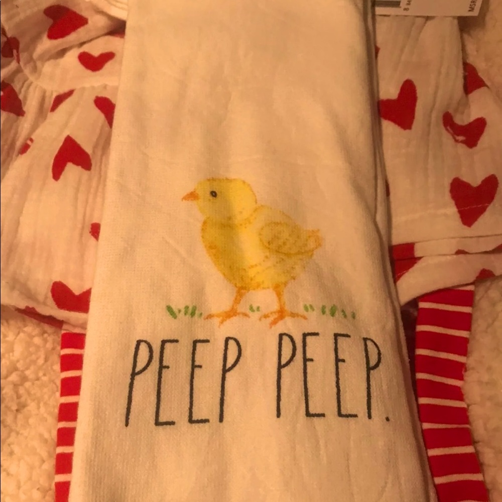 Rae Dunn set of 2 hand towels. Easter,